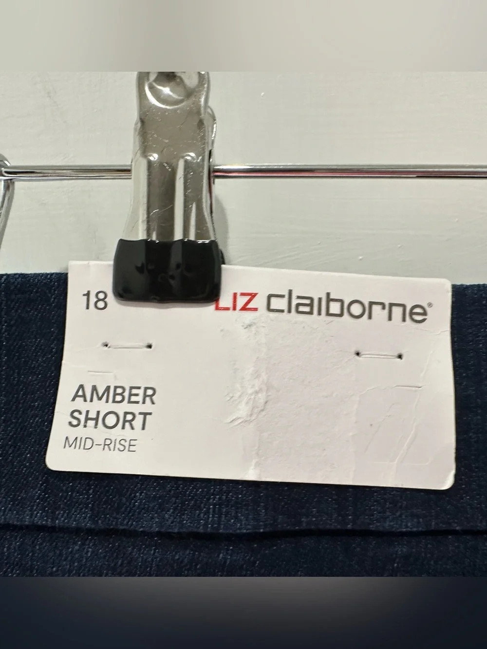 Dark Blue Denim Women’s Shorts by Liz Claiborne 18 Misses NWT - Picture 5 of 5